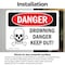 Signmission Drowning Danger Keep Out! Danger Sign, Vinyl Decal, 10in W x 7in L, 2PK OS-2PACK-DS-D-710-L-1712 - alternate 2